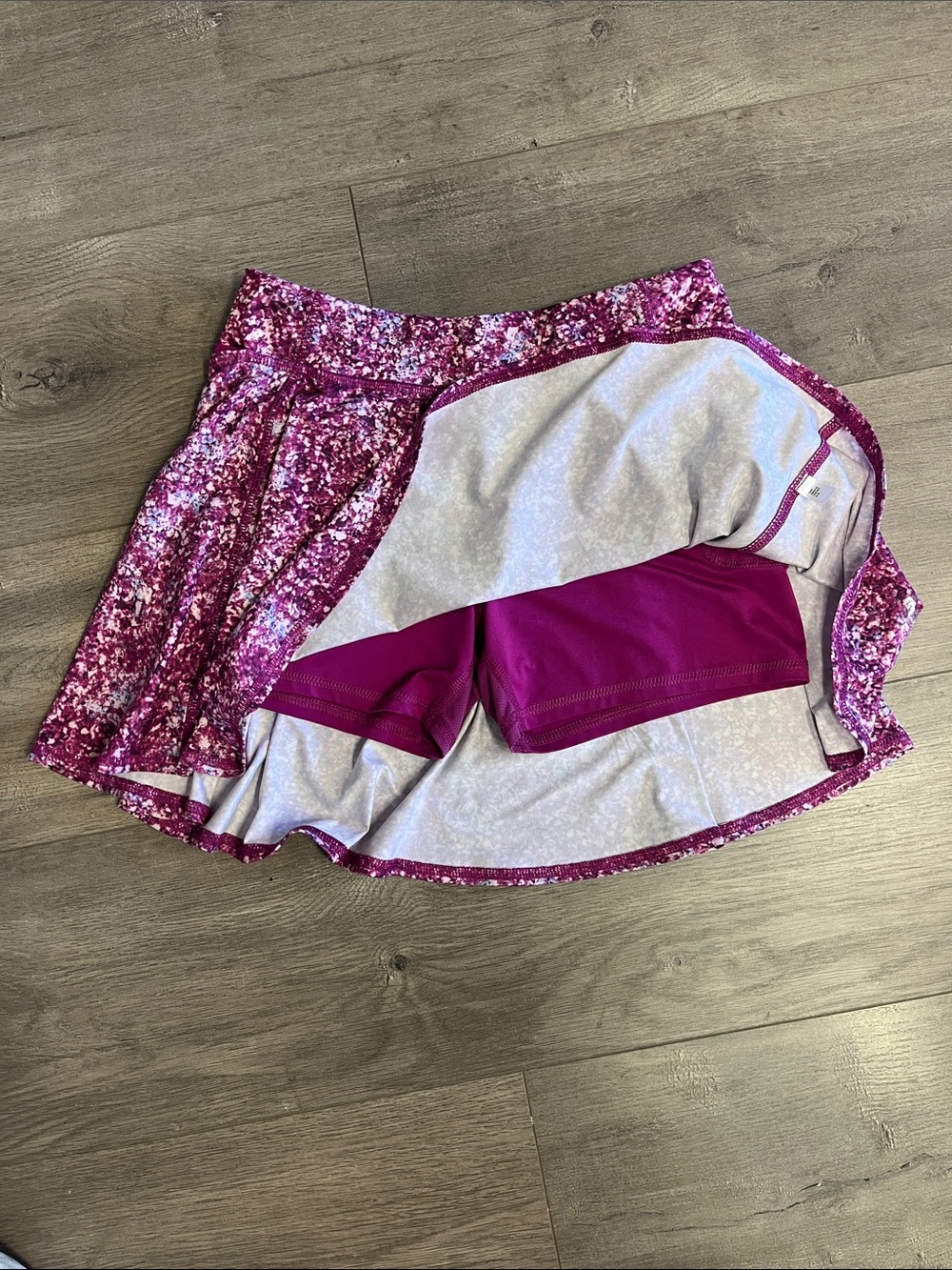 all in motion Magenta Floral Print Skort with Built-In Shorts